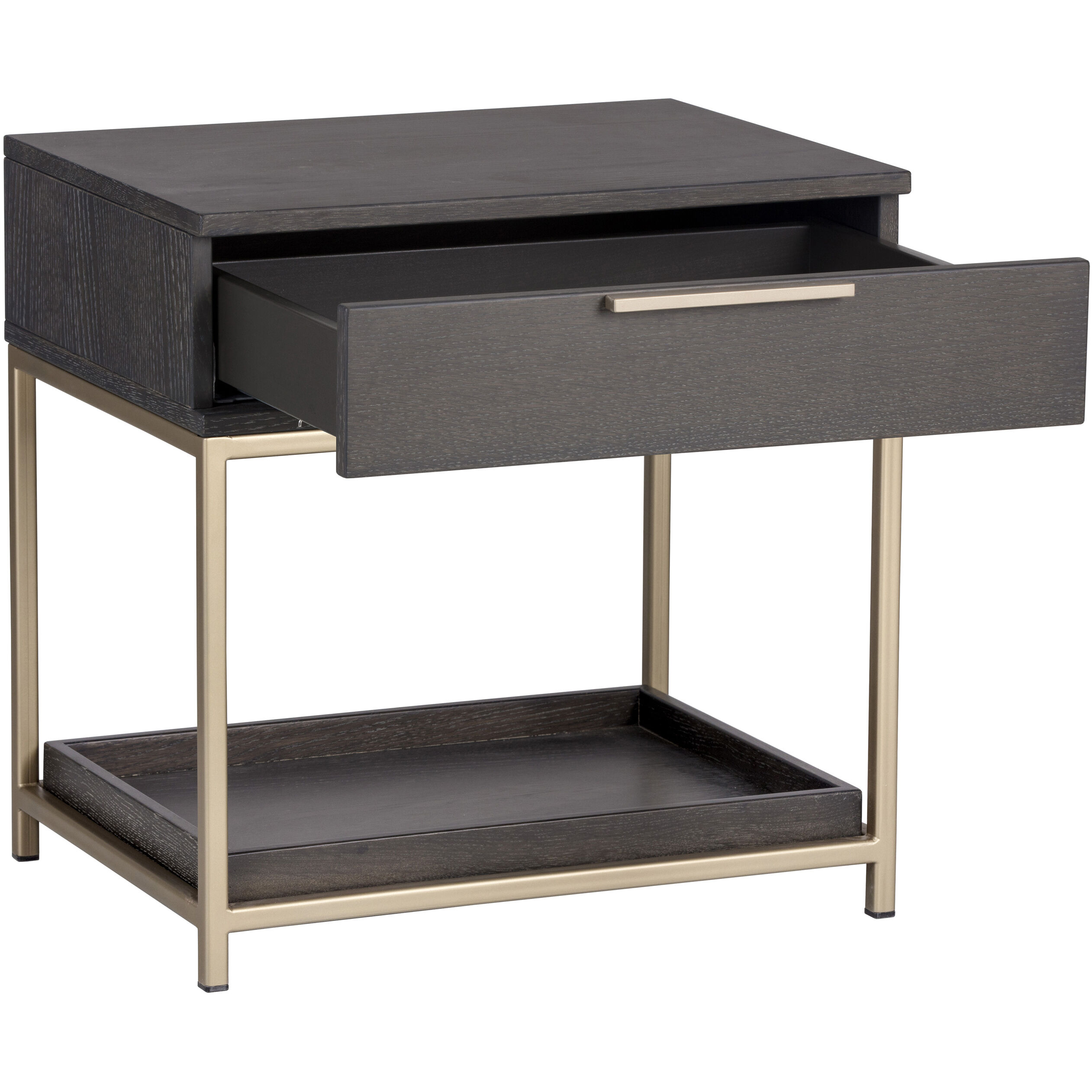 Rebel 23.5 X 23.5 inch Gold / Charcoal Grey Night Stand, Small